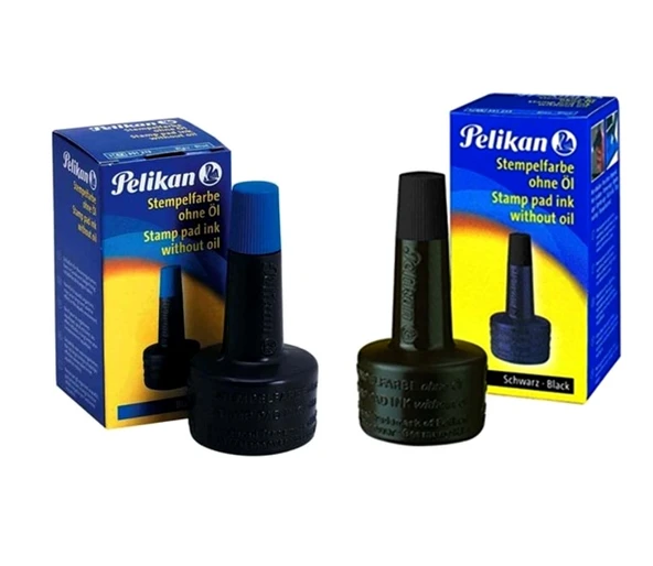 Pelikan Istampa Mürekkebi 30Cc Mavi ve Siyah - 2 adet ürün görseli 1