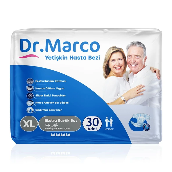 Dr. Marco Belbantlı Hasta Bezi XL-Extra Large Beden 30 Adet ürün görseli 1