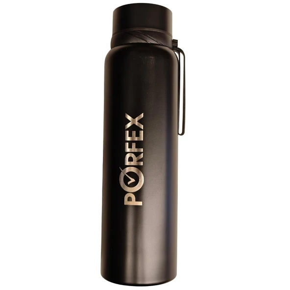Porfex Sıcaklı Göstergeli  Siyah Termos 1lt. ürün görseli 1