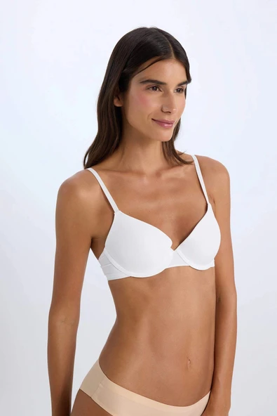 Defacto T8471 Ekru Micro Comfort Pedli Tişört Bra-Fall in Love ürün görseli 1