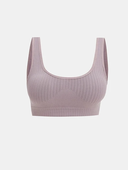 LCW DREAM Lila Balensiz Dolgusuz Düz Seamless Sporcu Sütyen ürün görseli 1