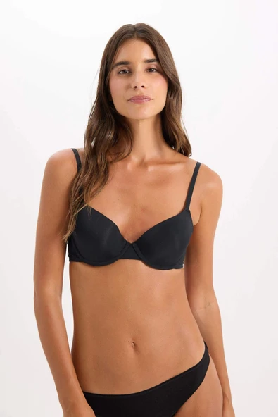 Defacto T8471 Siyah Micro Comfort Pedli Tişört Bra-Fall in Love ürün görseli 1