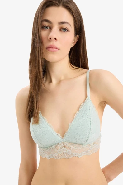 Defacto D7843 Yeşil Dantelli Kaplı Pedli Bralet-Fall in Love ürün görseli 1