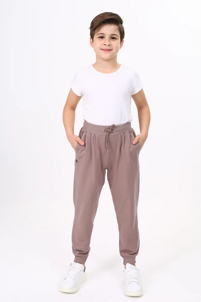 Toontoy Erkek Çocuk Baskılı Beli Paçası Ribanalı Cepli Basic Jogger Eşofman Altı - 2 İplik ürün görseli 1