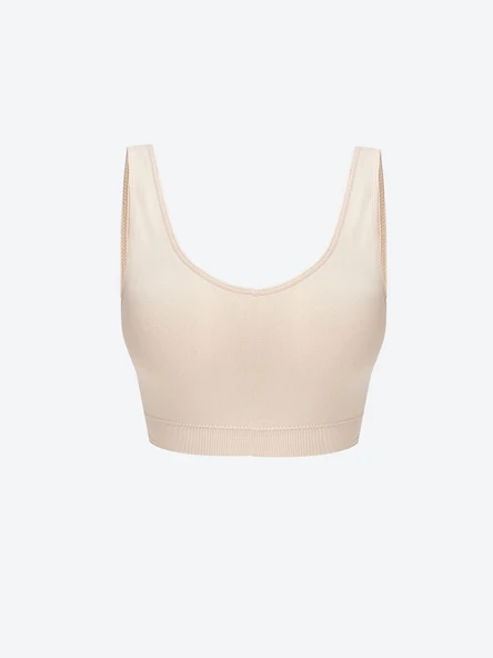 LCW DREAM Pembe Balensiz Dolgusuz Düz Seamless Sporcu Sütyen ürün görseli 1