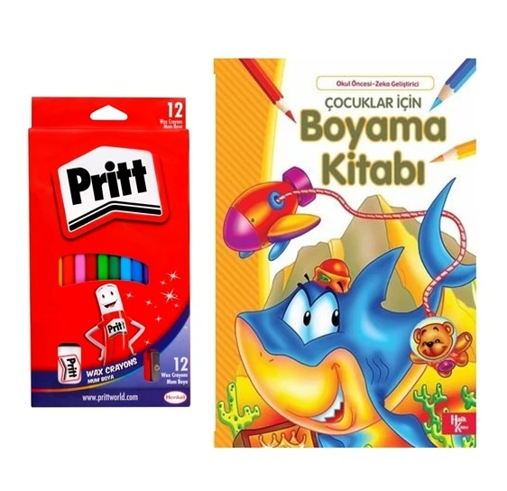 Pritt Silinebilir Mum Boya ve Boyama Kitabı 2 li set ürün görseli 1
