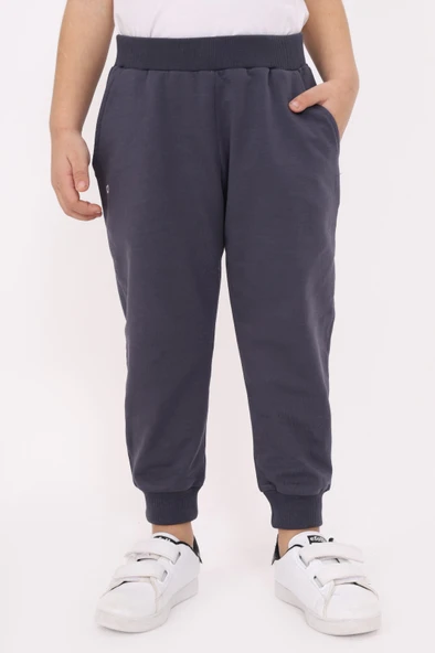 Toontoy Erkek Çocuk Baskılı Beli Paçası Ribanalı Cepli Basic Jogger Eşofman Altı - 2 İplik ürün görseli 1