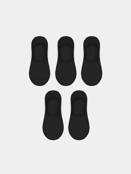 LCW ACCESSORIES Siyah Erkek Babet Çorap 5'li ürün görseli 1