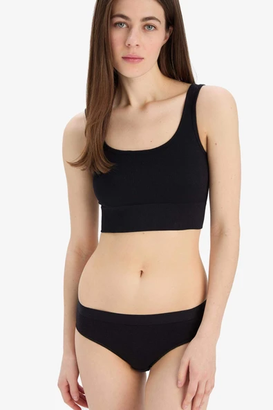 Defacto B0907 Siyah Kapsız Seamles Bra-Fall in Love ürün görseli 1