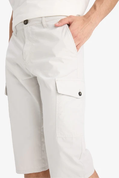 Defacto E5363 Gri %100 Pamuk Regular Fit Kapri - Resim 6
