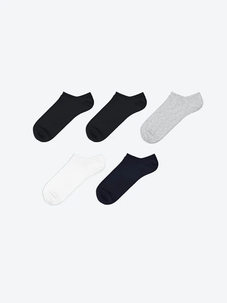 LCW ACCESSORIES Karişik Çizgili Erkek Sneaker Çorap 5'li ürün görseli 1
