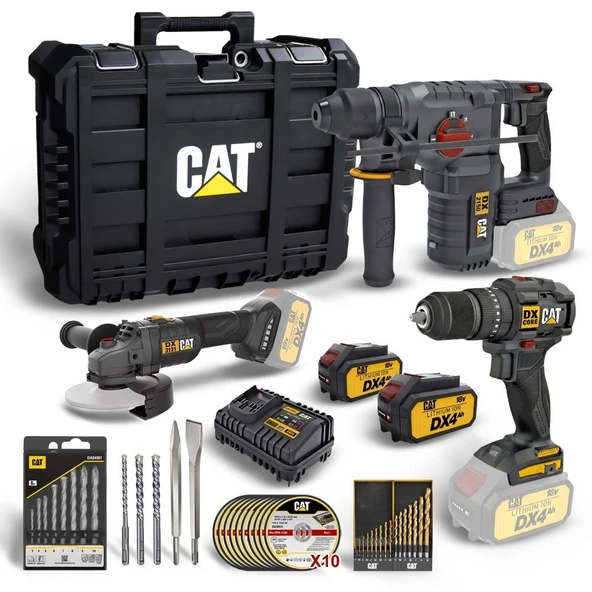 CAT DXK302 DX1010 + DX2150 + DX3131 3 Parça Kombo Set + 39 Parça Aksesuar Seti ürün görseli 1