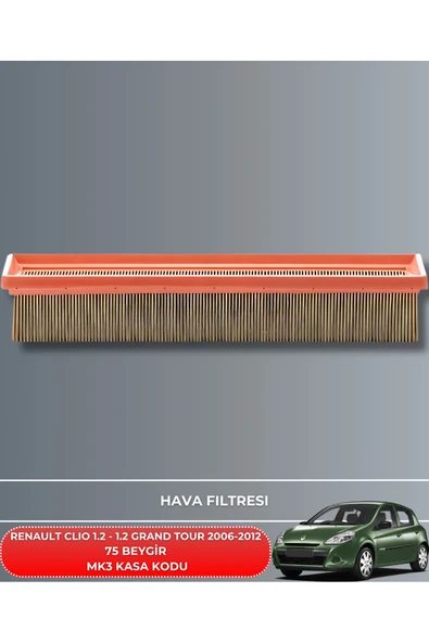 RENAULT CLIO 1.2 - 1.2 GrandTour 2006-2007-2008-2009-2010-2011-2012 75 HAVA YAĞ POLEN FİLTRESİ ürün görseli 1