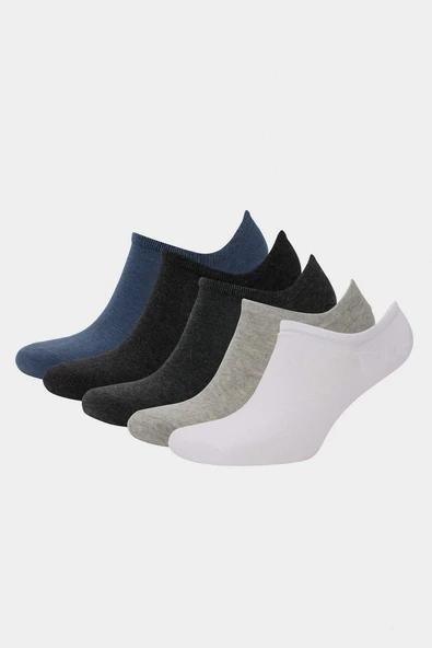 Defacto D9957 Çok Renkli Erkek 5'li Pamuklu Sneaker Çorap ürün görseli 1