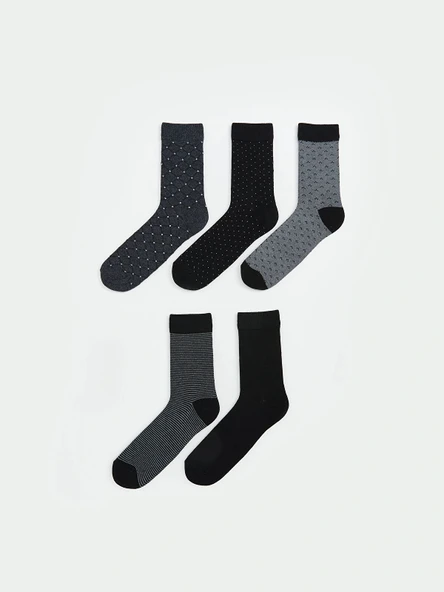 LCW ACCESSORIES Karışık Desenli Erkek Soket Çorap 5'li ürün görseli 1