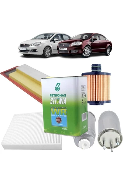 Sardes Fiat Linea Filtre Seti Euro 5 1.3 Multijet 2009-2024+Petronas 5w30 2025 Üretim ürün görseli 1