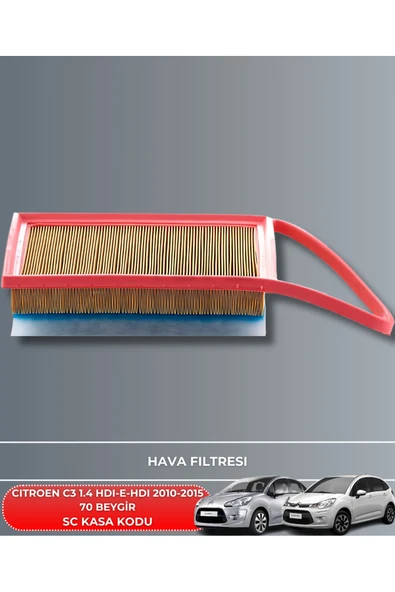 CITROEN C3 1.4 HDI - 1.4 E-HDI 2010-2011-2012-2013-2014-2015 70 HAVA YAĞ POLEN FİLTRE BAKIM SETİ ürün görseli 1