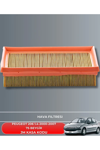 PEUGEOT 206 1.4 2000-2001-2002-2003-2004-2005-2006-2007 75 BEYGİR HAVA YAĞ POLEN FİLTRE BAKIM SETİ ürün görseli 1