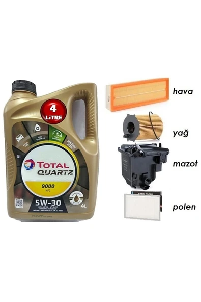TOTAL Citroen Berlingo 3 1.6 Dizel Euro4 Yağ Bakım Set 5w30 MAZOT HARİÇ ürün görseli 1