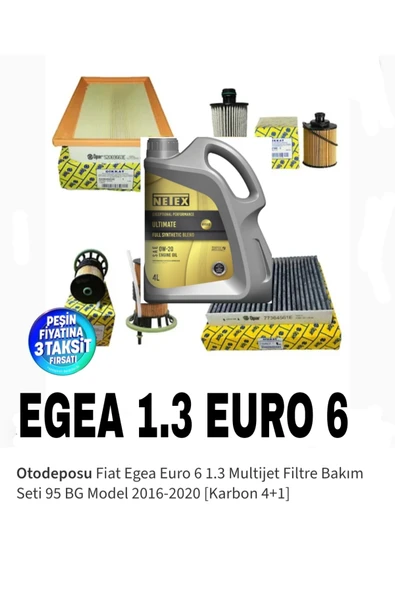 Netex Fıat Egea cross 1.3 Multijet Euro 6 -6d 2019-2023 +hybrid 0w-20 4lt yag ürün görseli 1