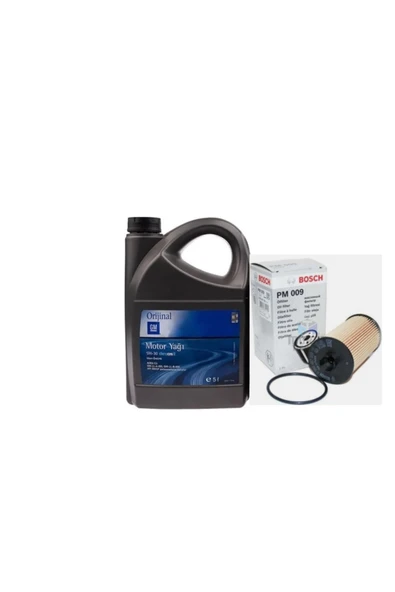 GM 5w304 Lt Dexos 2 Motor Yağı 2025 Üretim +Astra j1.6 benzınlı yağ filtresi ürün görseli 1