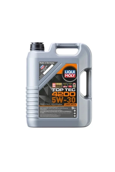 Liqui Moly 5W30 Motor Yağı Tam Sentetik Top Tec 4200 5 Lt ürün görseli 1