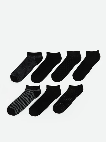 LCW ACCESSORIES Karışık Çizgili Erkek Patik Çorap 7'li ürün görseli 1