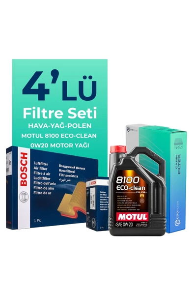 Bosch Volvo S60 2.0 B5 Filtre Bakım Seti Motul Motor Yağlı (2019-2024) 4 Lü ürün görseli 1