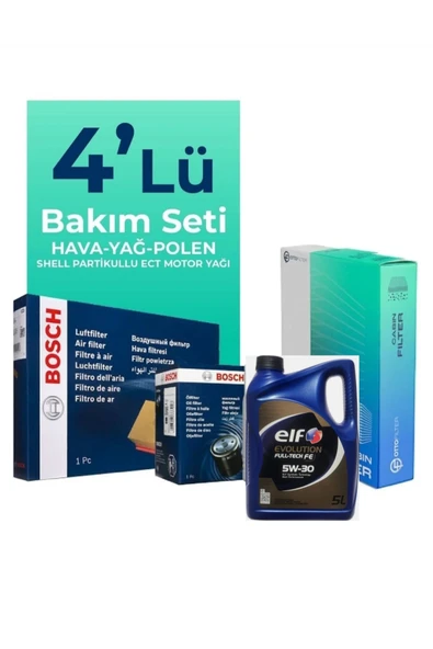 Bosch Dacia Duster 1.5 Dci KW80 Filtre Seti 2013-2018+Elf Yağ 5w30 5lt(MAZOT HARİÇ) ürün görseli 1