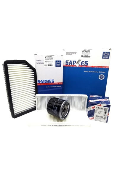 Sardes Hyundai I20 1.4 Benzinli Filtre Bakım Seti 2009-2013 Uyumlu ürün görseli 1