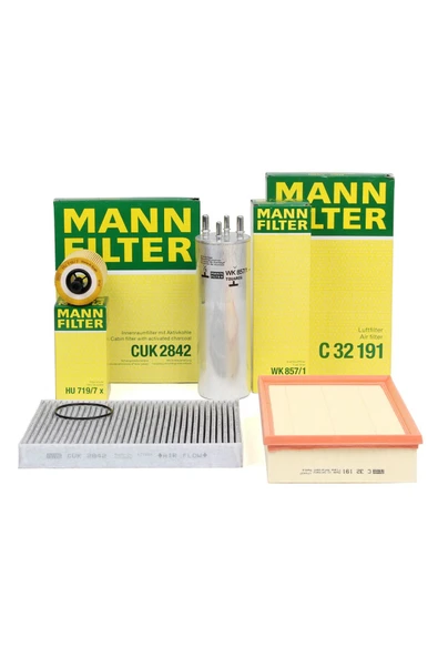 Mann-Filter Vw Transporter T5 1.9 Tdı Mann Filtre Bakım Seti 2004-2010 Hava Yağ Yakıt Karbonlu Polen ürün görseli 1