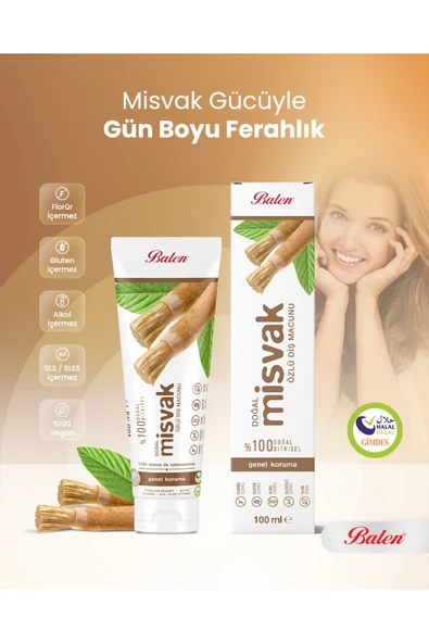 Doğal Misvak Özlü Diş Macunu * 100 ML - Resim 3