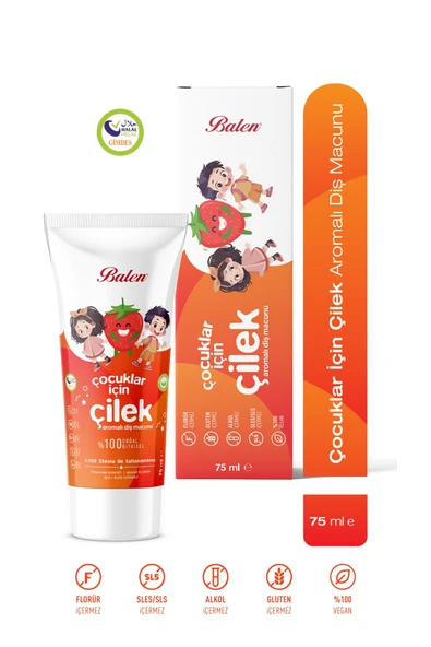 Doğal Çocuklar İçin Çilek Özlü Diş Macunu * 75 ML ürün görseli 1