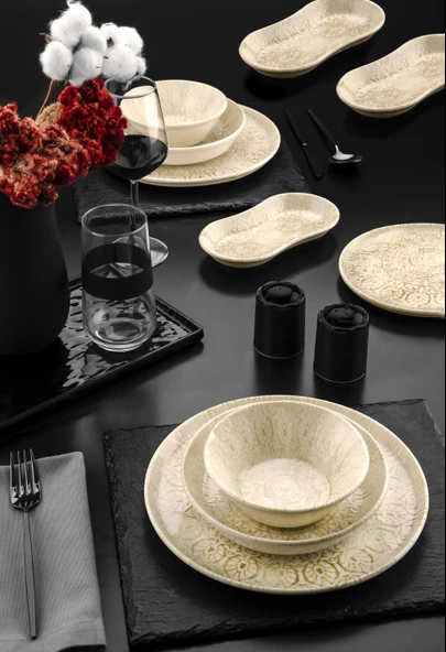 Noble life Vintage 27 Parça Porselen Yemek Takımı ürün görseli 1