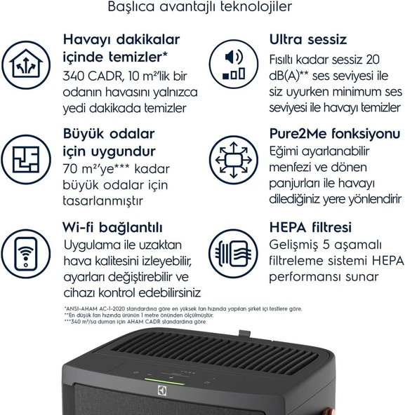 Electrolux EPU73771DG Pure Multi 700 Hava Temizleme - Resim 4