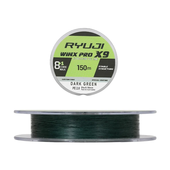 Ryuji Win-X Pro 9B Dark Green 150m İp Misina - Resim 2
