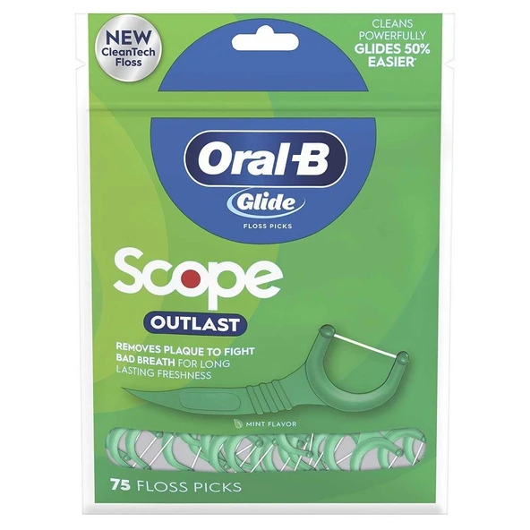 Oral-B Glide Scope Outlast Nane Aromalı Kürdanlı Diş İpi 75 Adet ürün görseli 1