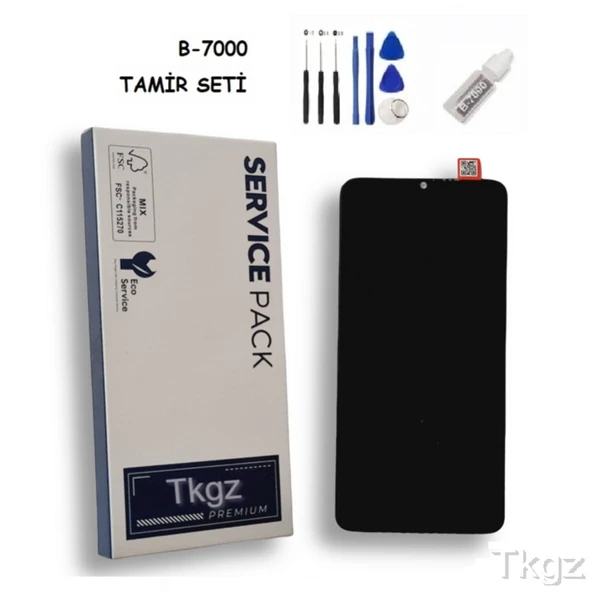 Tkgz Oppo Realme C61 Uyumlu Lcd Ekran Dokunmatik SERVİCE PACK LCD Ekran + B-7000 + TAMİR SETİ ürün görseli 1
