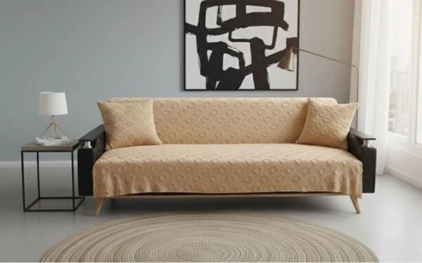 Jakarlı Koltuk Örtüsü 170x220 cm/ Kaymaz, Şık, Dayanıklı ürün görseli 1