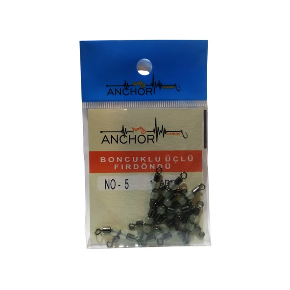 Anchor Boncuklu Üçlü Fırdöndü ürün görseli 1