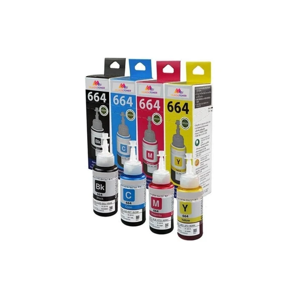 T664 L130 Uyumlu 1 Set 4 Renk Muadil Mürekkep ürün görseli 1