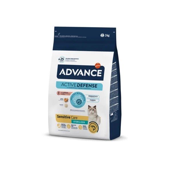 Advance Sensitive Somonlu Kısırlaştırılmış Kedi Maması 3 Kg ürün görseli 1
