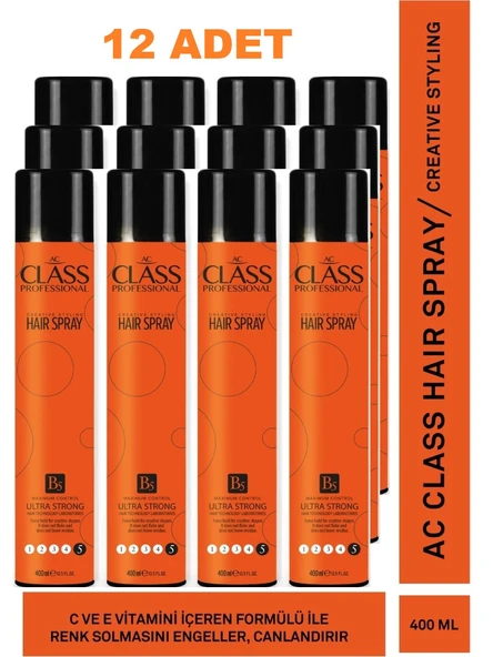 Ac Class Saç Spreyi Ultra Strong 400 ML X 12 ADET ürün görseli 1
