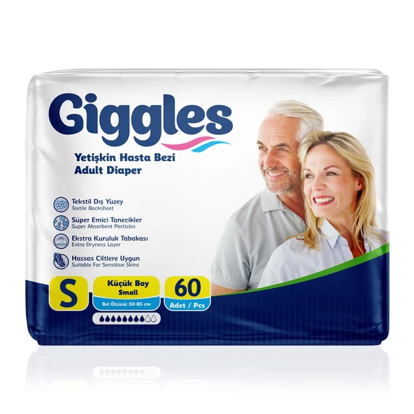 Giggles Belbantlı Hasta Bezi S-Small Beden 60 Adet ürün görseli 1