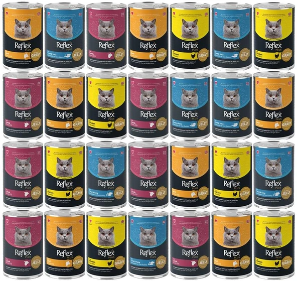 Reflex Plus KarışıkYetişkin Kedi Konservesi 400 Gr *28 ADET ürün görseli 1