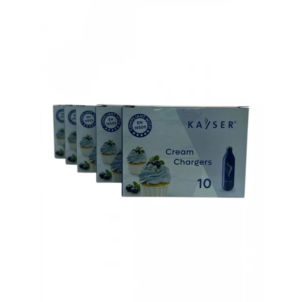 5 Kutu Kaiser Krema Tüpü 10' lu Paket - Cream Chargers ürün görseli 1