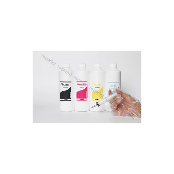 Canon E414 500 ml Cmyk Muadil Mürekkep Seti +Enjektör+Eldiven ürün görseli 1