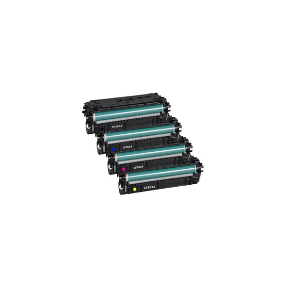 Hp 508A CF360A CRG040 4 Renk Set Uyumlu Muadil Toner ürün görseli 1