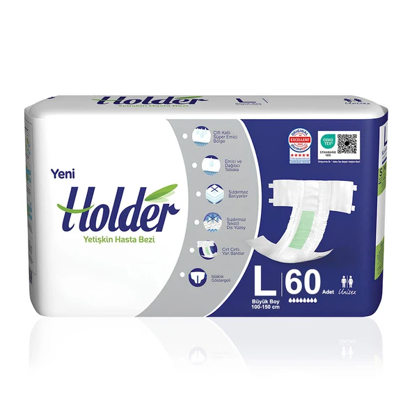 Holder Belbantlı Hasta Bezi L-Large Beden 60 Adet ürün görseli 1