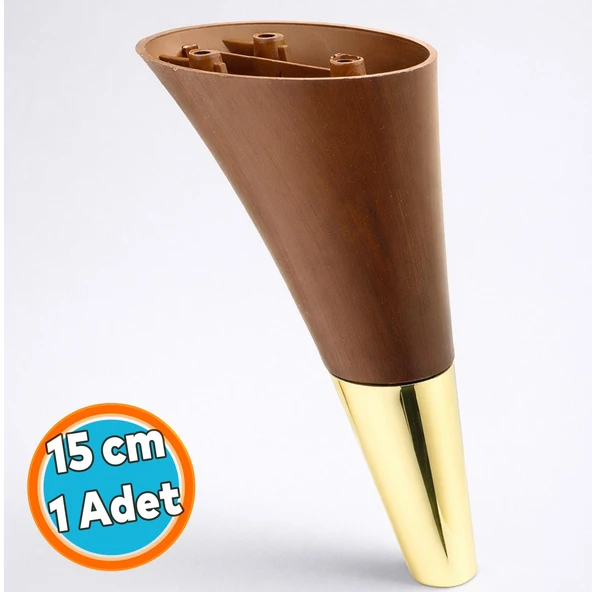 Mobilya Kanepe Sehpa Tv Ünitesi Baza Koltuk Ayağı Kahverengi Gold Renk 15 Cm Ayakları ürün görseli 1